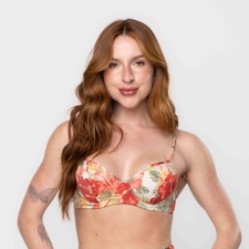 Top Biquini Com Aro Happiness Floral