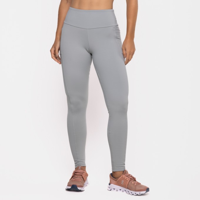 Legging Street com Bolsos Laterais Poliamida Granizo