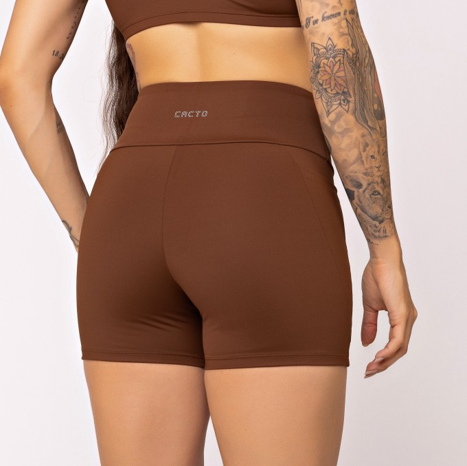 Short Brisa com Bolsos Laterais Cacau