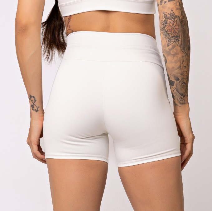 Short Essência Com Cadarço Ajustável Off/Cacau