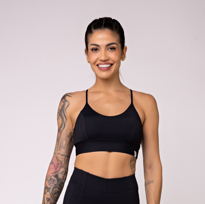 Top Ondas Texturizado Preto