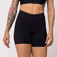 Short Recortes Texturizado Preto