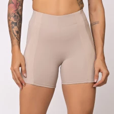 Short Recortes Texturizado Tapioca