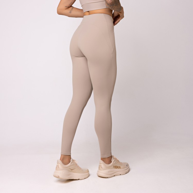 Legging Texturizada Recortes Tapioca