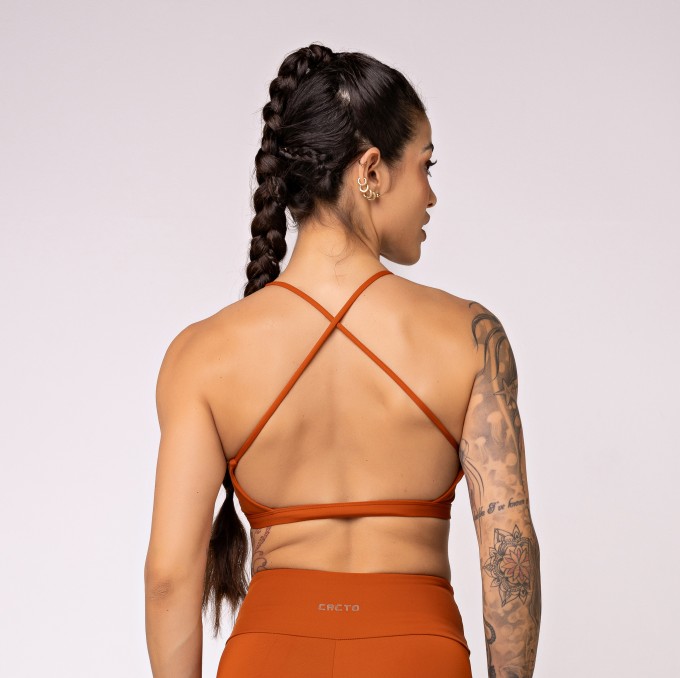 Top Alças Cruzadas Oásis Bronze