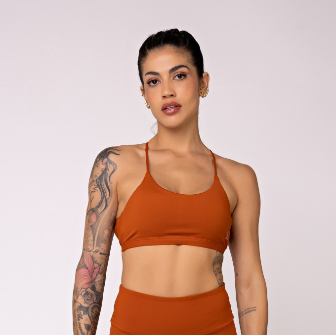 Top Alças Cruzadas Oásis Bronze