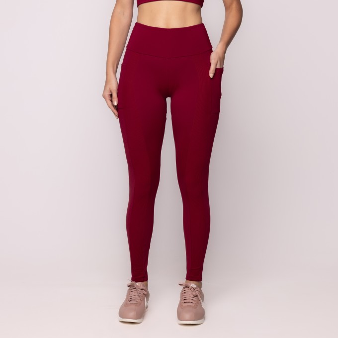 Legging com Bolsos Elevate Adaptiv Xtra Life Cereja